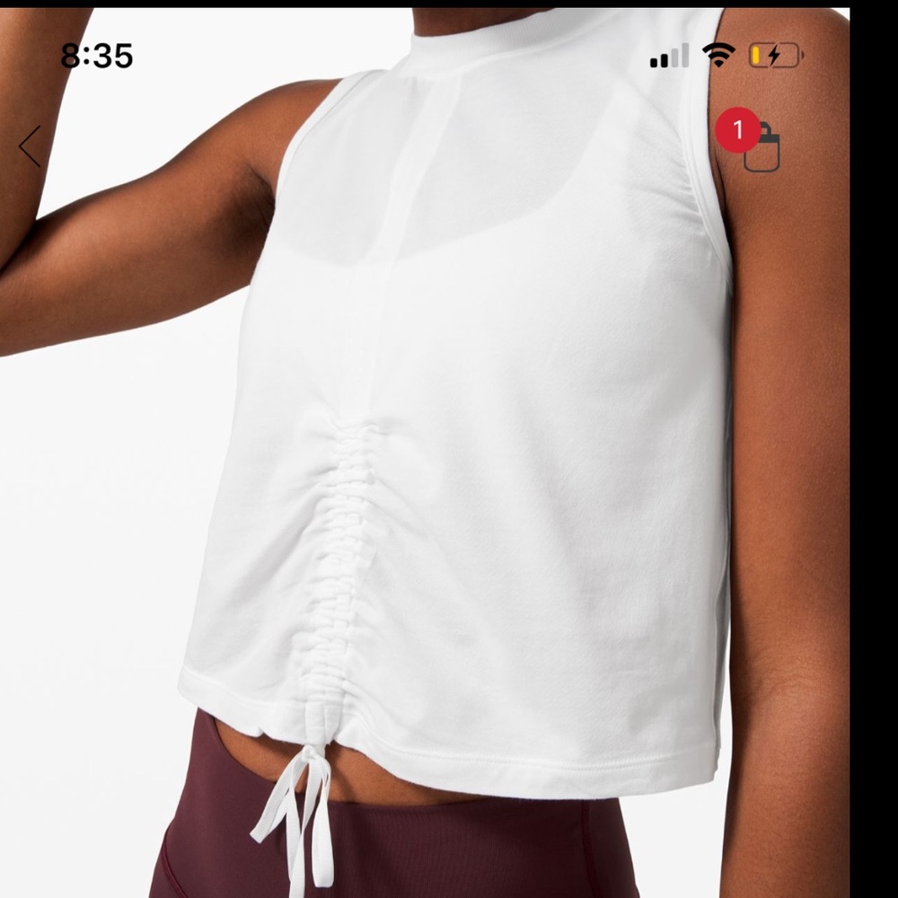 white lululemon tank top